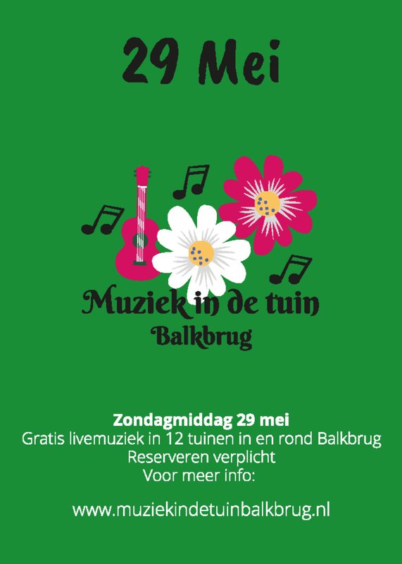 Muziek de Tuin Balkbrug 29 mei INDedemsvaart